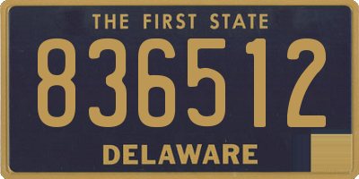 DE license plate 836512