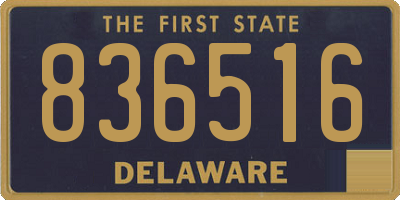 DE license plate 836516