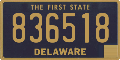 DE license plate 836518