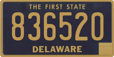 DE license plate 836520