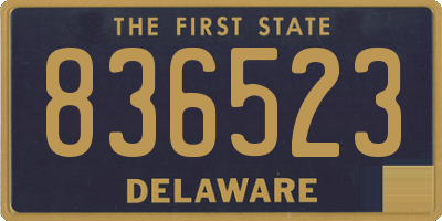 DE license plate 836523