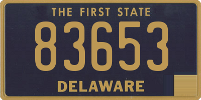 DE license plate 83653