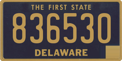 DE license plate 836530
