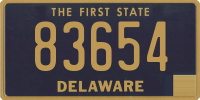 DE license plate 83654