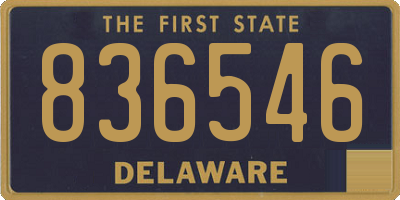 DE license plate 836546