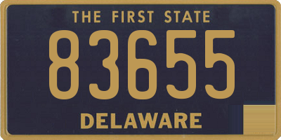 DE license plate 83655