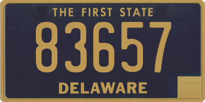 DE license plate 83657