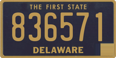 DE license plate 836571