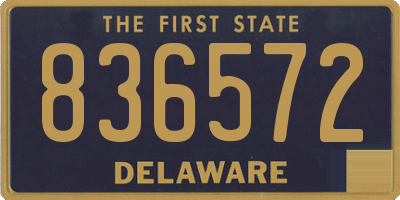 DE license plate 836572