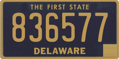 DE license plate 836577