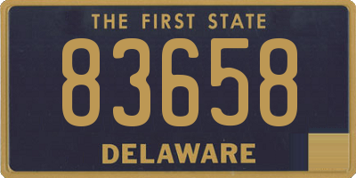 DE license plate 83658