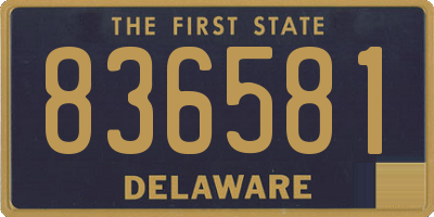 DE license plate 836581
