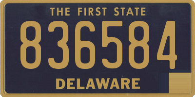 DE license plate 836584