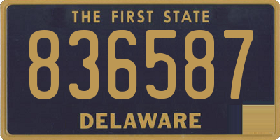 DE license plate 836587
