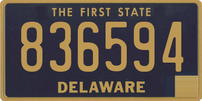 DE license plate 836594