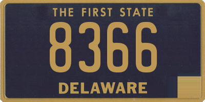 DE license plate 8366