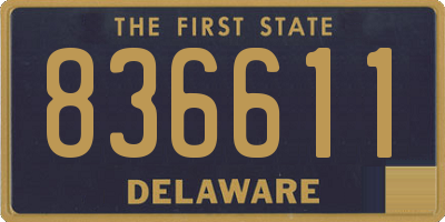 DE license plate 836611