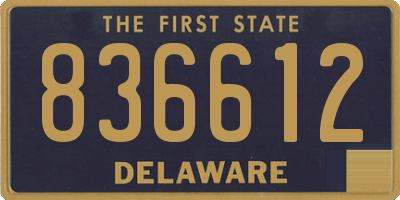 DE license plate 836612