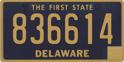 DE license plate 836614