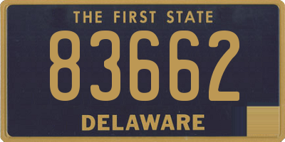 DE license plate 83662