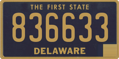 DE license plate 836633