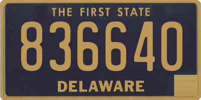 DE license plate 836640