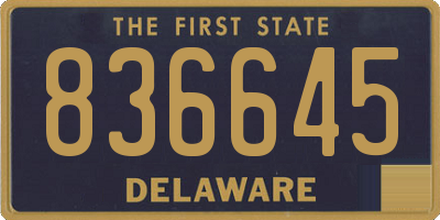DE license plate 836645