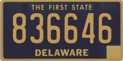 DE license plate 836646