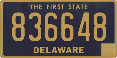 DE license plate 836648