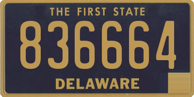 DE license plate 836664