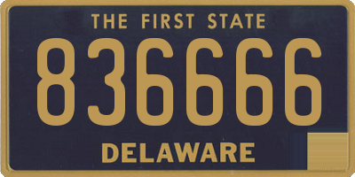 DE license plate 836666