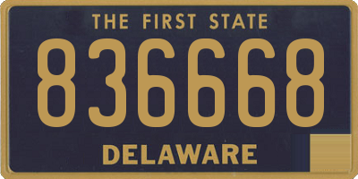DE license plate 836668