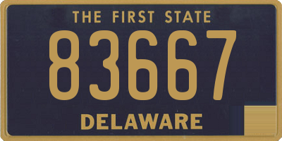 DE license plate 83667