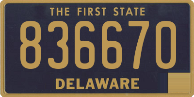 DE license plate 836670