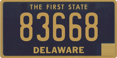 DE license plate 83668