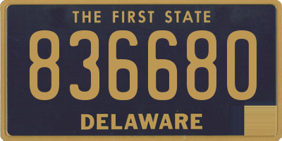 DE license plate 836680