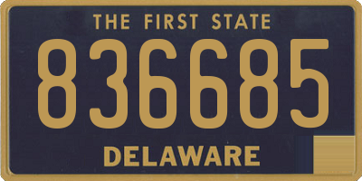 DE license plate 836685