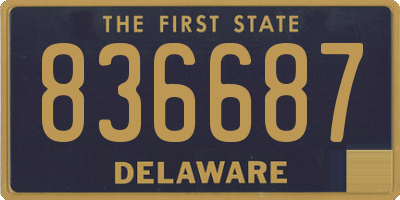 DE license plate 836687