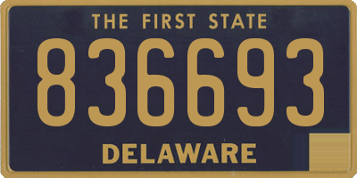 DE license plate 836693