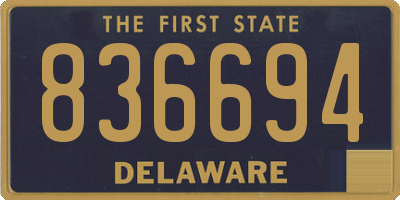 DE license plate 836694