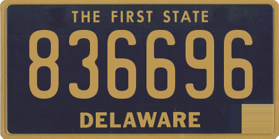 DE license plate 836696