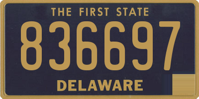 DE license plate 836697