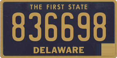DE license plate 836698