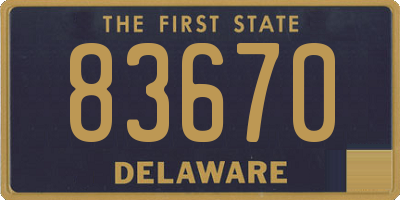 DE license plate 83670