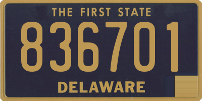 DE license plate 836701