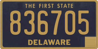 DE license plate 836705