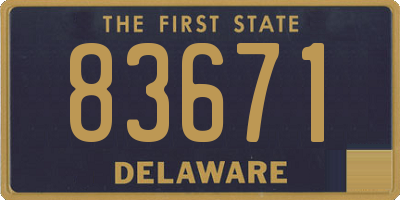 DE license plate 83671
