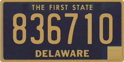 DE license plate 836710