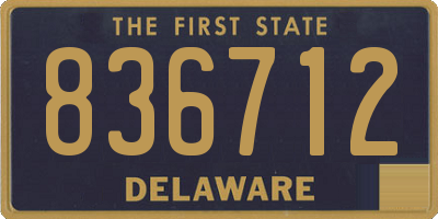 DE license plate 836712