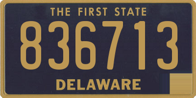 DE license plate 836713